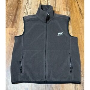 Helly Hansen Men's XS Dark Grey Fleece Full Zip Vest With Pockets